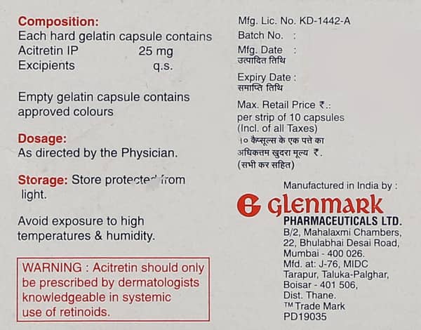 Aceret 25mg Strip Of 10 Capsules