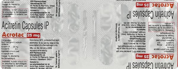 Acrotac 25mg Strip Of 20 Capsules