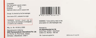 Acrotac 25mg Strip Of 20 Capsules