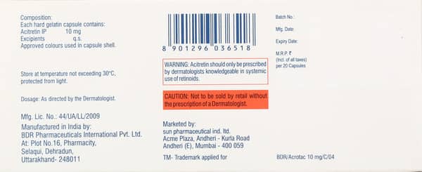 Acrotac 10mg Strip Of 20 Capsules