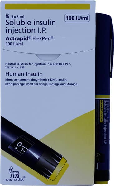 Actrapid Flexpen 100iu/ml Solution For Injection