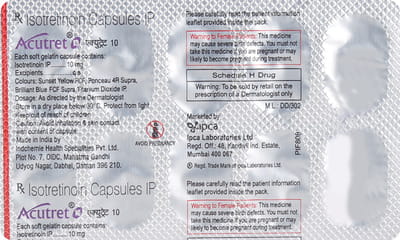 Acutret 10mg Strip Of 10 Capsules