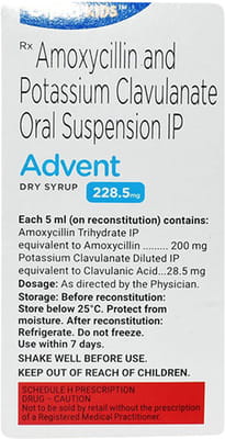 Advent 228.5mg Tangy Orang Flavour Kids Dry Syrup 30ml