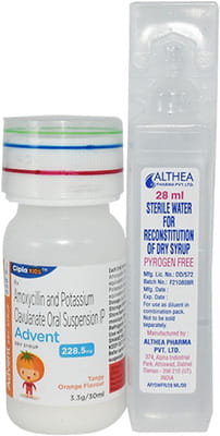 Advent 228.5mg Tangy Orang Flavour Kids Dry Syrup 30ml