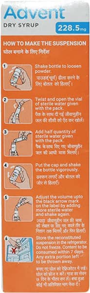 Advent 228.5mg Tangy Orang Flavour Kids Dry Syrup 30ml