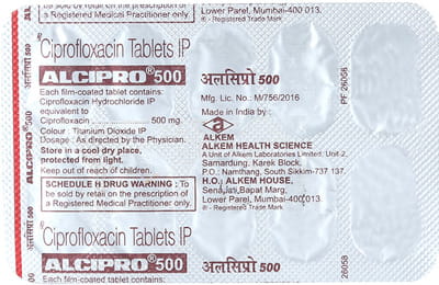 Alcipro 500mg Strip Of 10 Tablets