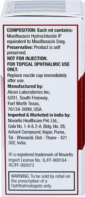 Vigamox Bottle Of 5ml Ophthalmic Solution