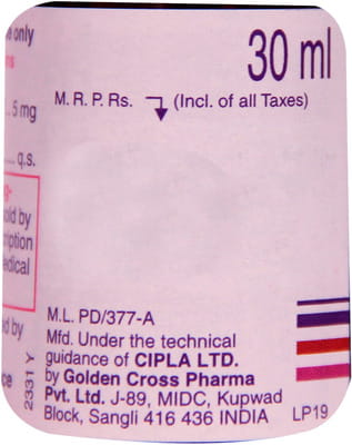 Alerid Bottle Of 30ml Syrup