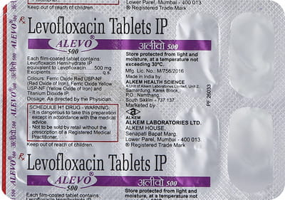 Alevo 500mg Strip Of 10 Tablets