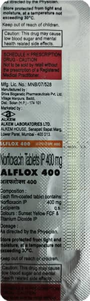 Alflox 400mg Strip Of 10 Tablets