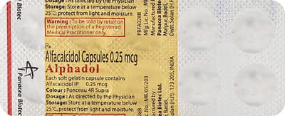 Alphadol 0.25mcg Strip Of 10 Capsules