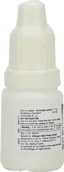 Alphagan Bottle Of 5ml Eye Drops