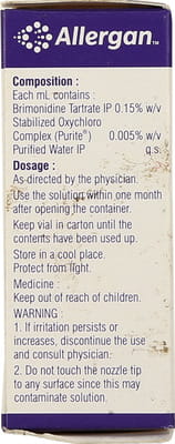 Alphagan P Bottle Of 5ml Eye Drops