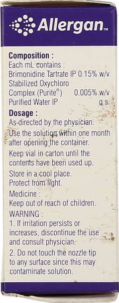 Alphagan P Bottle Of 5ml Eye Drops