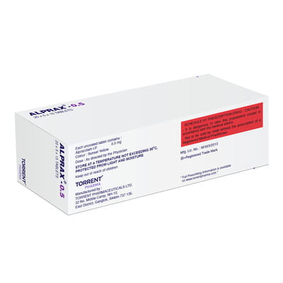 Alprax 0.5mg Strip Of 15 Tablets