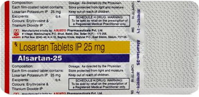 Alsartan 25mg Strip Of 10 Tablets
