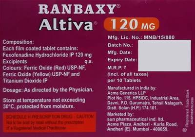 Altiva 120mg Strip Of 10 Tablets