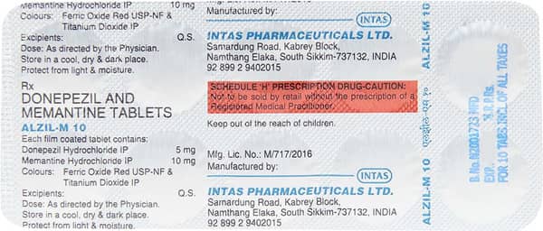Alzil M 10/5mg Strip Of 10 Tablets
