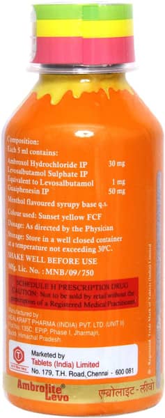 Ambrolite Levo Bottle Of 100Ml Syrup