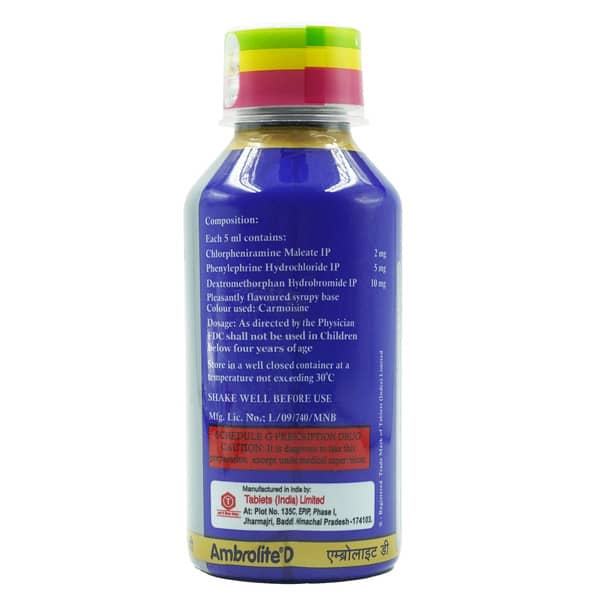 Ambrolite D Bottle Of 100Ml Syrup