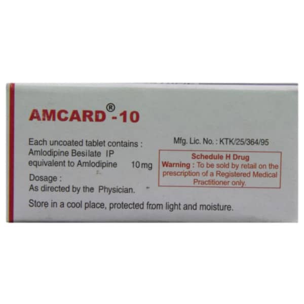 Amcard 10Mg Strip Of 10 Tablets
