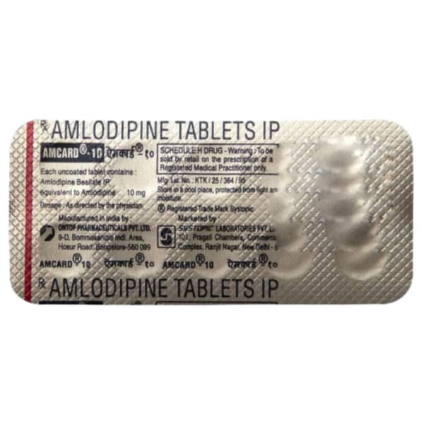 Amcard 10Mg Strip Of 10 Tablets