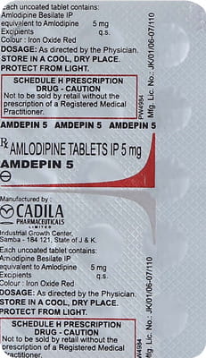 Amdepin 5mg Strip Of 15 Tablets