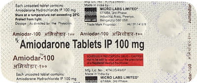 Amiodar 100mg Strip Of 10 Tablets