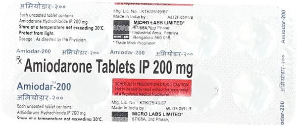 Amiodar 200mg Strip Of 10 Tablets