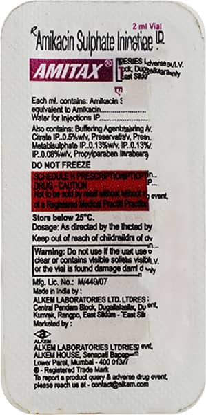 Amitax 500mg Vial Of 2ml Injection