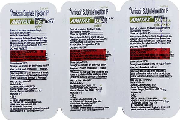 Amitax 500mg Vial Of 2ml Injection