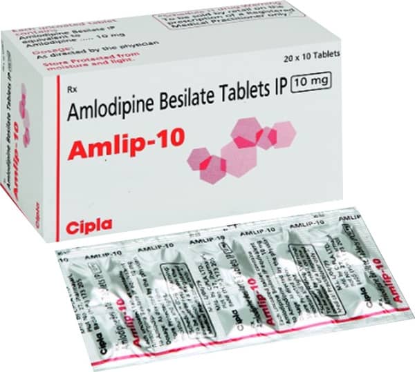 Amlip 10mg Strip Of 10 Tablets