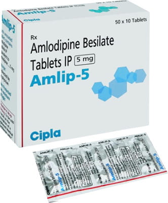Amlip 5mg Strip Of 10 Tablets