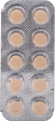 अम्लोपिन 2.5एमजी 10 टैबलेट की स्ट्रिप