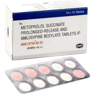 Amlopin M 25mg Strip Of 10 Tablets