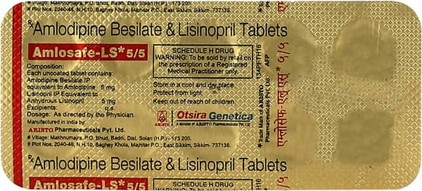 Amlosafe Ls 5/5mg Strip Of 10 Tablets