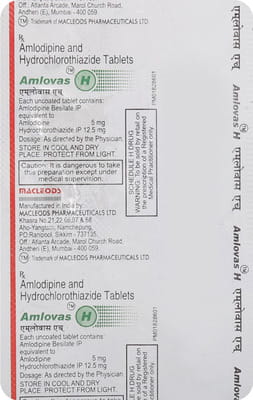 Amlovas H Strip Of 15 Tablets