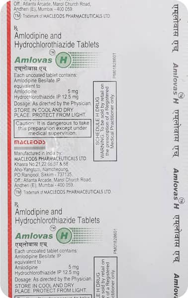 Amlovas H Strip Of 15 Tablets