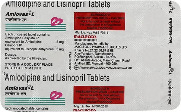 Amlovas L Strip Of 15 Tablets