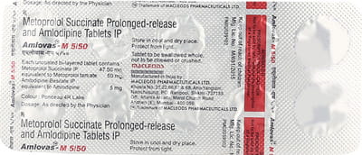Amlovas M 5/50mg Strip Of 10 Tablets