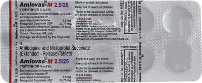 Amlovas M 2.5/25mg Strip Of 10 Tablets