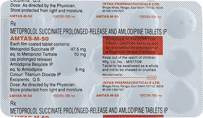 Amtas M 50mg Strip Of 15 Tablets