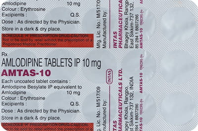 Amtas 10mg Strip Of 15 Tablets