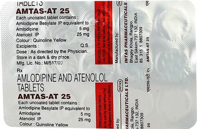 Amtas At 25mg Strip Of 15 Tablets