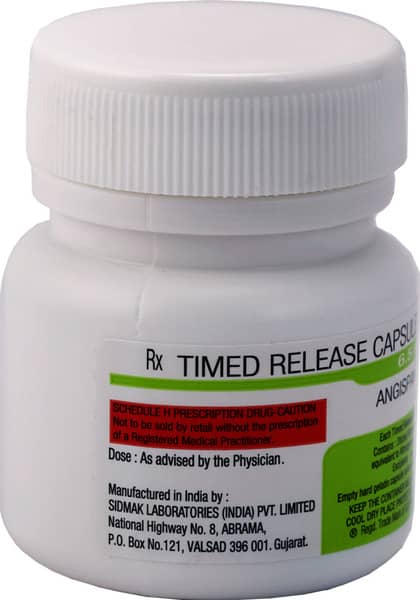Angispan Tr 6.5mg Bottle Of 25 Capsules