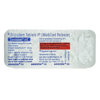 Angizem 30Mg Strip Of 10 Tablets