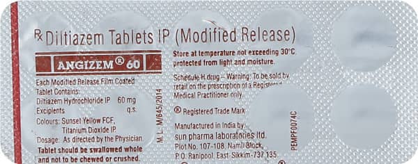 Angizem 60mg Tablet