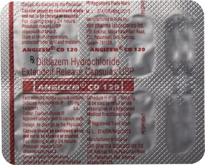 Angizem Cd 120mg Strip Of 10 Capsules