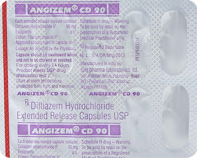 Angizem Cd 90mg Strip Of 10 Capsules