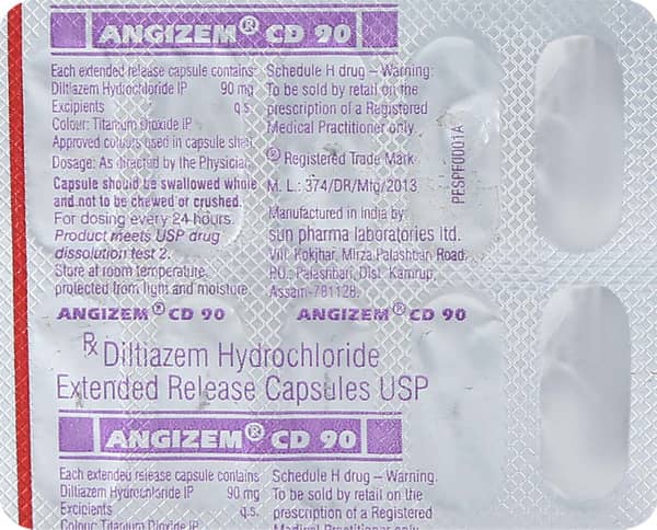 Angizem Cd 90mg Strip Of 10 Capsules